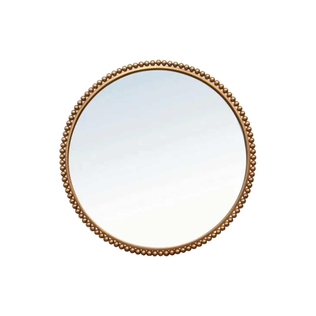 Beaded Round Mirror 69cm image 0